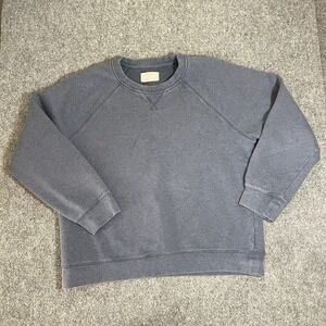 Everlane Crew Neck Sweatshirt Womens Size XL Blue Pullover Sweater Casual Top